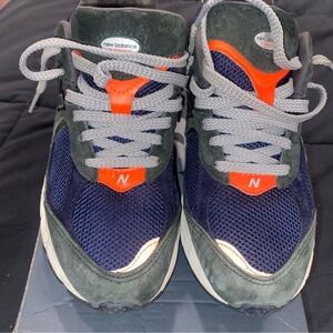 New Balance Kids' Navy and Orange Sneakers